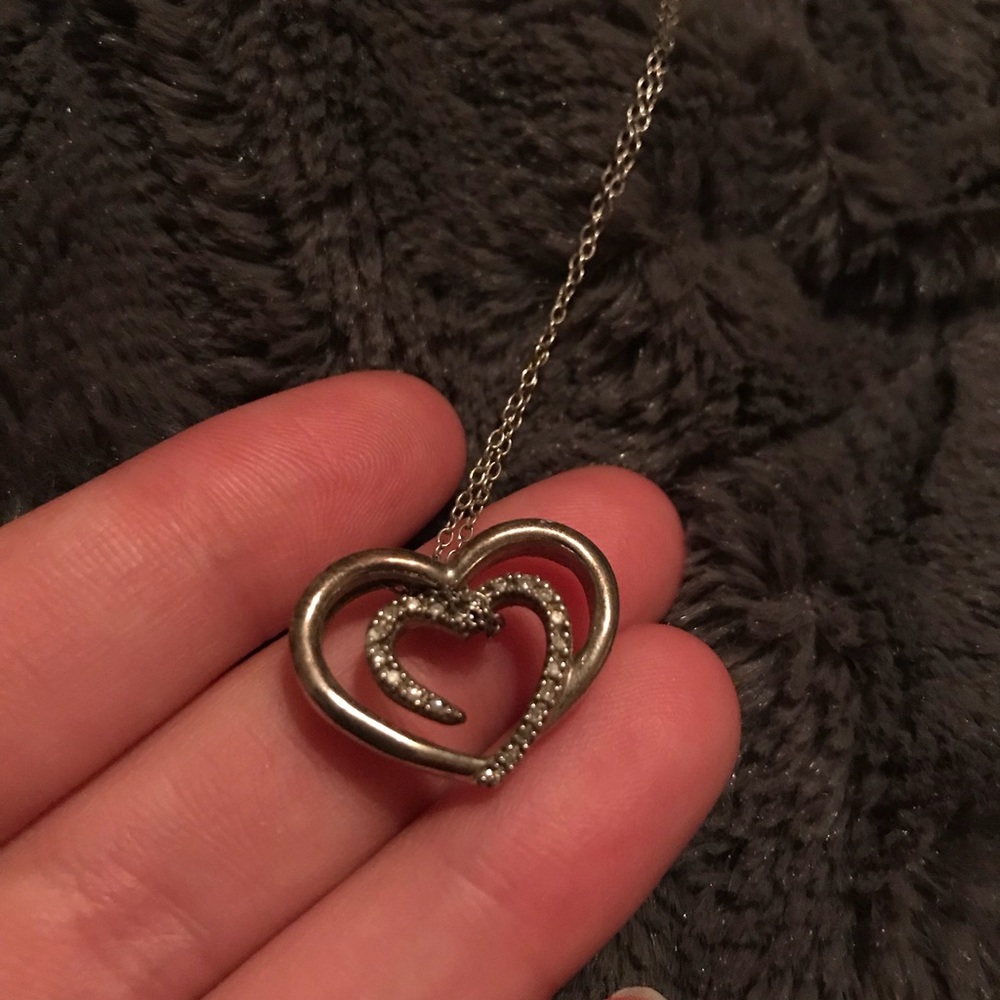 Infinity heart with diamonds